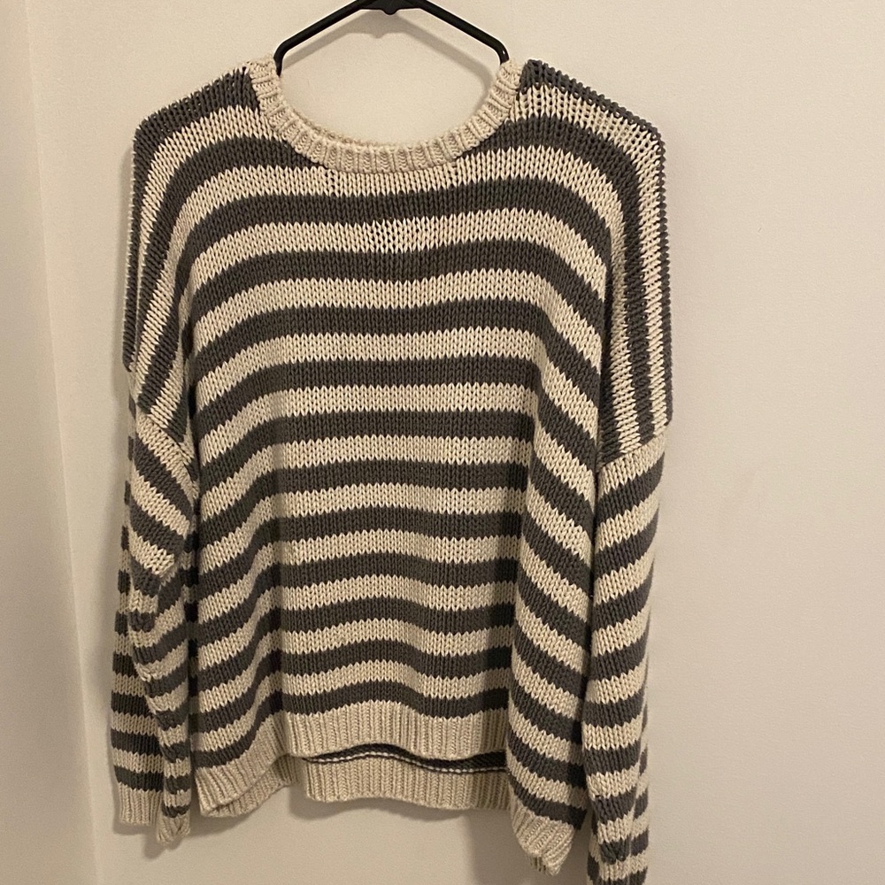Striped Gray and Cream Gillian Stevens